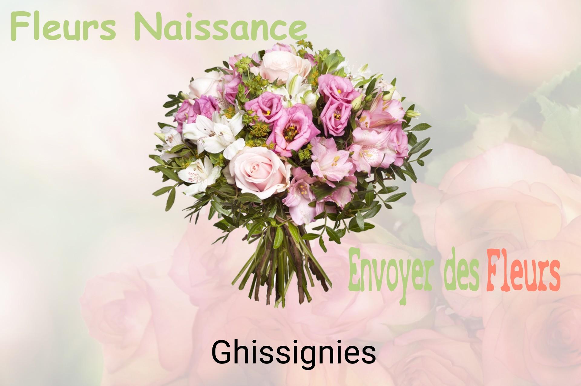 Bouquet de fleurs de naissance livré à Ghissignies
